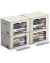 Sorbus Set Of 4 Storage Bins With Windows In Beige