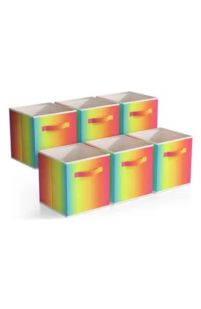 Sorbus Set Of 6 Foldable Storage Bins In Multi