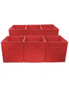Sorbus Set Of 6 Foldable Storage Cube Basket Bin