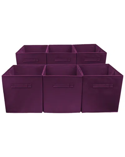 Sorbus Set Of 6 Foldable Storage Cube Basket Bin In Nocolor
