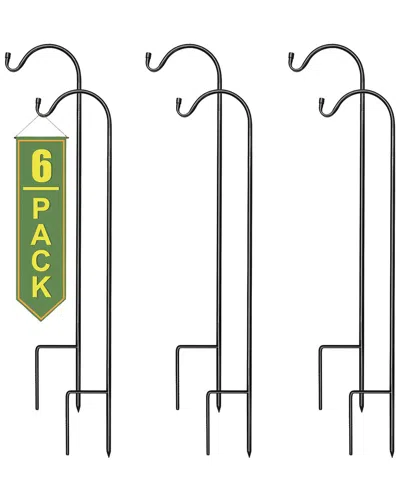 Sorbus Set Of 6 Shepherd's Hooks In Black