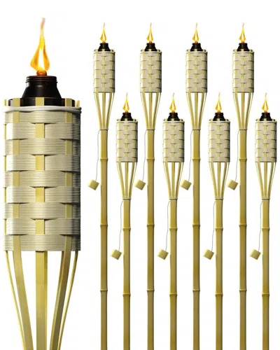 SORBUS SORBUS SET OF 8 5FT BAMBOO OUTDOOR TORCHES