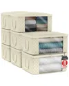 Sorbus Set Of 8 Foldable Storage Organizer Bags With Window & Handles