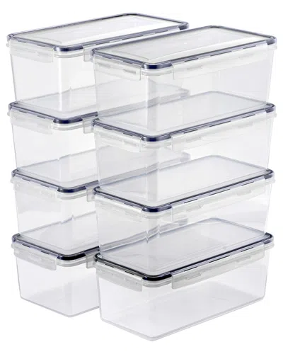 Sorbus Set Of 8 Large Food Storage Containers In Transparent