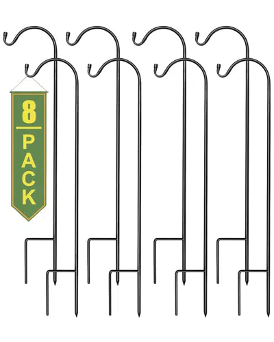 Sorbus Set Of 8 Shepherd's Hooks In Black