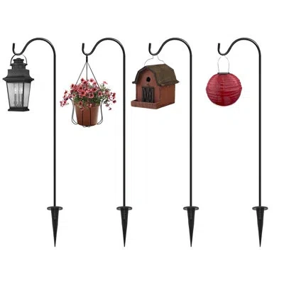 Sorbus Shepherds Hooks For Outdoor Garden Stakes, Set Of 4