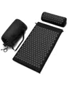 Sorbus Sivan Acupressure Mat And Pillow Set In Black