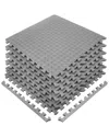 Sorbus Sivan Health & Fitness Exercise Mat Tiles In Gray