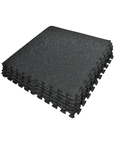 Sorbus Sivan Health & Fitness Exercise Mat Tiles In Black