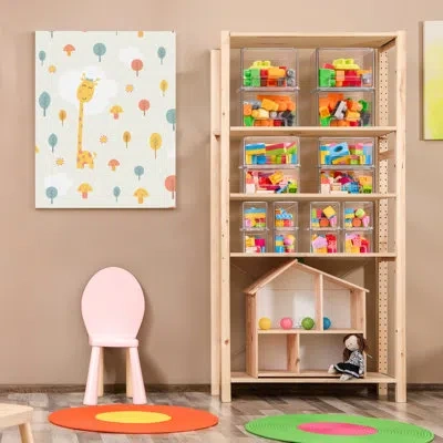 Sorbus Small Clear Stackable Storage Drawers, Plastic Storage Drawers With Handles,  Toy Storage Organizer,