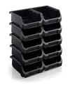 Sorbus Small Stackable Garage Plastic Storage Bins - Set Of 10 In Multi