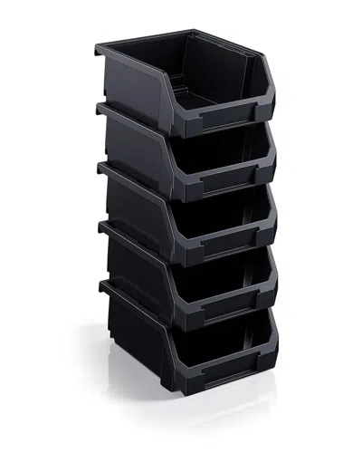 Sorbus Small Stackable Garage Storage Bins - Set Of 5 In Multi