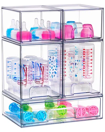 Sorbus Stackable Acrylic Set Of 5 Storage Drawers In Transparent