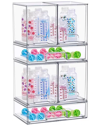 Sorbus Stackable Acrylic Set Of 6 Storage Drawers In Transparent
