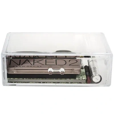 Sorbus Stackable Clear Acrylic Makeup, Cosmetics, And Jewelry Organizer Drawer In White