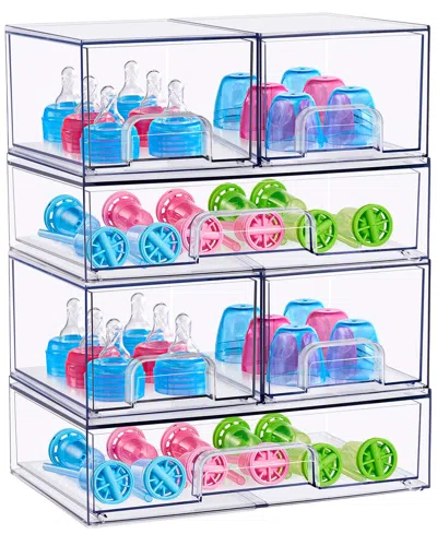 Sorbus Stackable Clear Acrylic Set Of 6 Storage Drawers In Transparent
