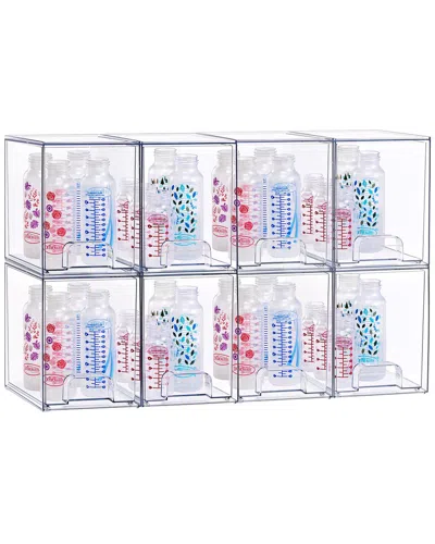 Sorbus Stackable Clear Acrylic Set Of 8 Storage Drawers In Multi