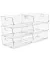 Sorbus Stackable Large Storage Bins - 6-pack In Transparent
