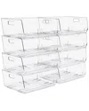 Sorbus Stackable Large Storage Bins - 8-pack In Transparent