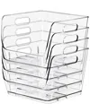 Sorbus Stackable Medium Square Storage Bins - 4-pack In Transparent