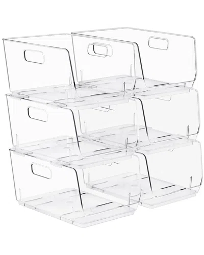 SORBUS SORBUS STACKABLE MEDIUM STORAGE BINS - 6-PACK
