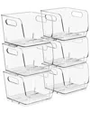 Sorbus Stackable Small Square Storage Bins - 6-pack In White