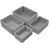 Sorbus Stackable Storage Woven Paper Rope Baskets 4-piece Set In Gray