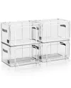 Sorbus Stackable/foldable Small 2-pack Storage Bags In Transparent