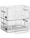 Sorbus Stackable/foldable Small 2-pack Storage Bags In Transparent