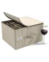 Sorbus Stemware Storage Cases Hard Shell, Wine Glass Storage Box Case With  Dividers & Handle