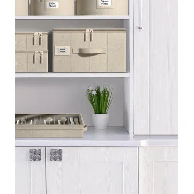 Sorbus Stemware Storage Cases Hard Shell, Wine Glass Storage Box Case With Dividers And Handle - China Stor In Beige