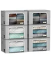 Sorbus Storage Bins With Metal Frame In Gray