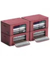Sorbus Storage Bins With Metal Frame In Pink