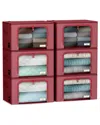Sorbus Storage Bins With Metal Frame In Pink