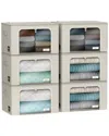 Sorbus Storage Bins With Metal Frame In Sand