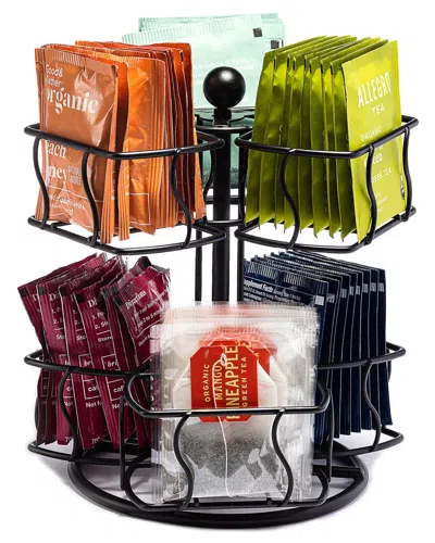 Sorbus Home Tea Bag Black Spinning Carousel Organizer
