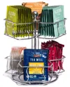 Sorbus Tea Bag Silver Spinning Carousel Organizer In Silver