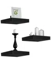 Sorbus Tile Wall Shelf In Black
