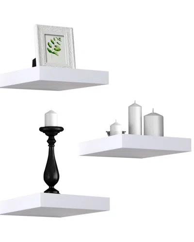 Sorbus Tile Wall Shelf In White