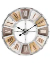 Sorbus Vintage 24in Metal Wall Clock In Multi