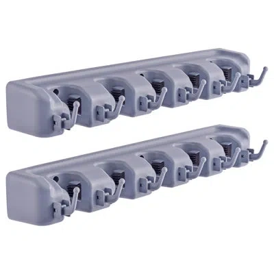 Sorbus Wagnon  Wagnon Broom And Mop Storage Organizer, Wall Mounted Organizer And Storage In Gray