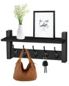 Sorbus Wall Mount Coat Rack In Black