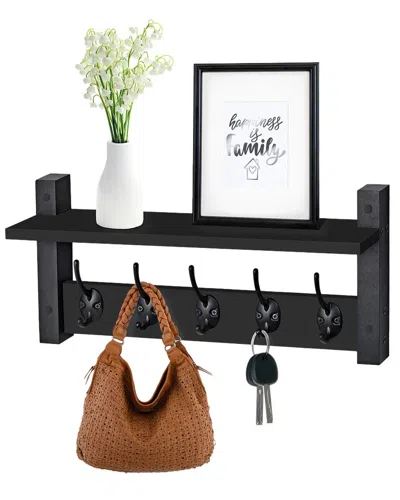 Sorbus Wall Mount Coat Rack In Black