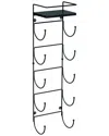 Sorbus Wall Mounted Towel Rack With Shelf In Black