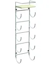 Sorbus Wall Mounted Towel Rack With Shelf In Metallic