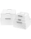 Sorbus Weave 7pc Basket Set In White
