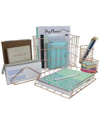 Sorbus Wire Metal 5 In 1 Desk Organizer Set In Nocolor