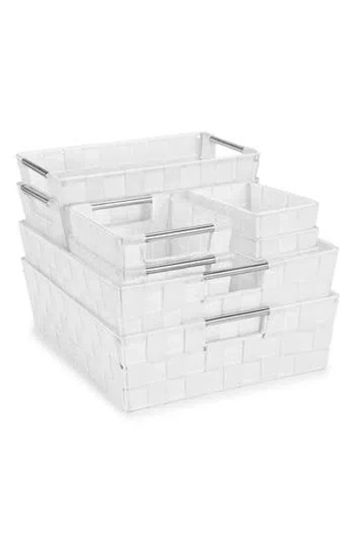 Sorbus Woven 9-piece Storage Basket Set In White