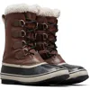 Sorel Caribou™ Faux Shearling-trimmed Nubuck And Rubber Snow Boots In Brown