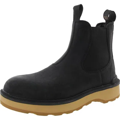 Sorel 2009101010 Womens Two Tone Leather Chelsea Boots In Black